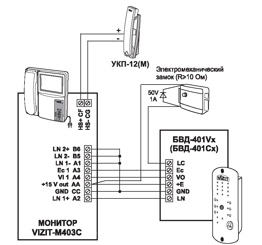 Схема домофона eltis подключения - 88 фото